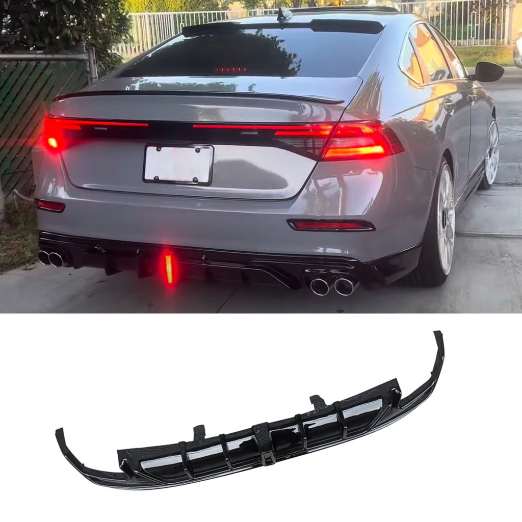 NINTE For 2023-2024 11th Honda Accord Rear Diffuser Glossy Black