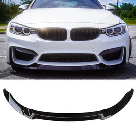 NINTE For 2015 - 2020 Fits BMW F80 M3 F82 F83 M4 1 Piece Style Front Bumper Lip Front Lower Diffuser - NINTE