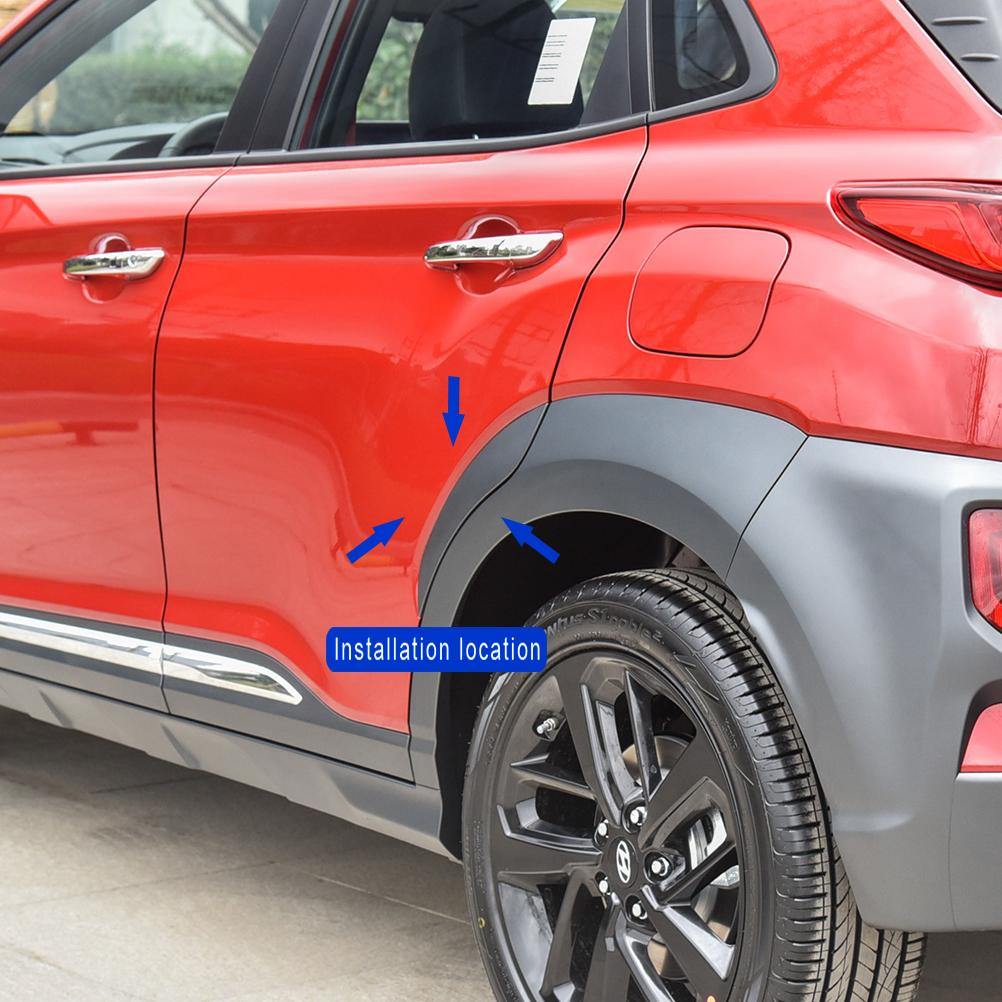 Ninte Hyundai Kauai Kona Encino 2017-2020 SUV Stainless Outer Wheel Eyebrow Round Arc - NINTE