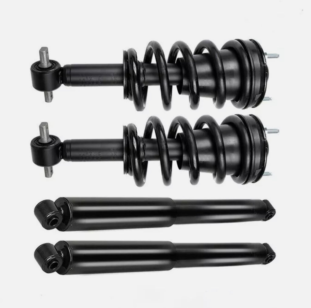 NINTE Front Strut + Rear Shock Absorbers For 2007-2013 Chevy GMC Silverado Sierra 1500