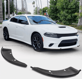 NINTE For 2015 - 2024 Dodge Charger SRT Scat Pack ABS Painted Front Bumper Lip Splitter Protector Pair - NINTE