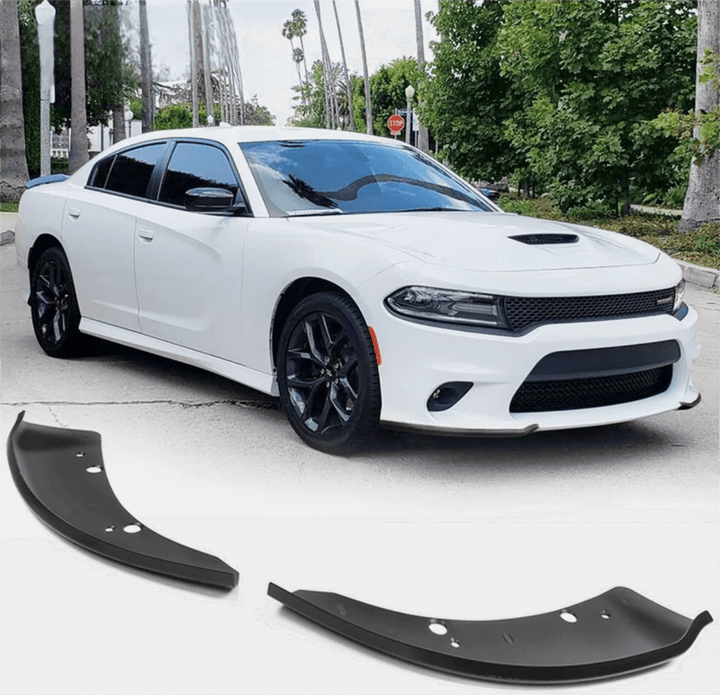 NINTE For 2015 - 2024 Dodge Charger SRT Scat Pack ABS Painted Front Bumper Lip Splitter Protector Pair - NINTE
