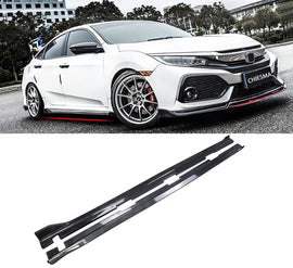 NINTE For 2016 - 2021 Honda Civic Sedan Hatchback Rocker Panel Extension Side Skirts - NINTE