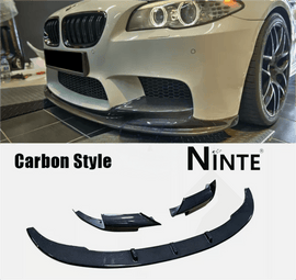NINTE For 2012 - 2016 BMW F10 M5 5 Series Carbon Fiber Look MP Style Front Lip Front Bumper Lip Spoiler Splitter Chin - NINTE
