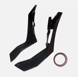 NINTE Front Bumper Lip Corner Winglet 2Pcs for Ford Mustang GT500 2015 - 2021 Front Lower Protector ABS Painted Gloss Black Splitter - NINTE