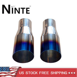 NINTE Pack of 2 Blue Burnt Exhaust Tip 2.5