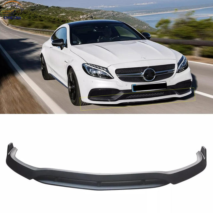 NINTE For 2015 - 2021 Mercedes Benz C63 Front Bumper lip B Style Splitter Front Lip - NINTE