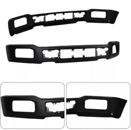 NINTE Front Bumper Face Bar Shell Fit for Ford F-150 2018-2020 Pickup with Fog Light Holes Chrome One Piece Without Logo - NINTE