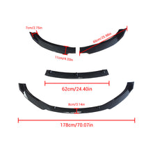 Charger l&#39;image dans la galerie, NINTE Front Lip For 2017-2023 Tesla Model 3 in 3 Pieces Sport Style Splitter