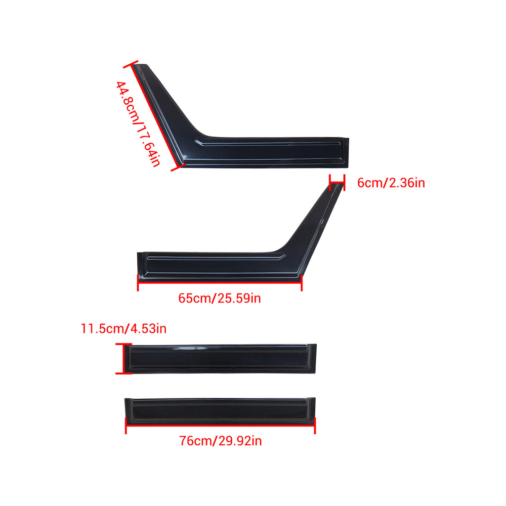 NINTE For 2020-2024 Land Rover Defender 90 110 130 Wind Deflector Set Front & Rear 4 Pieces No Drilling Fits