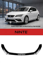 Charger l'image dans la galerie, NINTE Front Bumper Lip Splitter Fit For Seat Leon MK3.5 2017-2020 Painted Gloss Black One Piece Without Logo