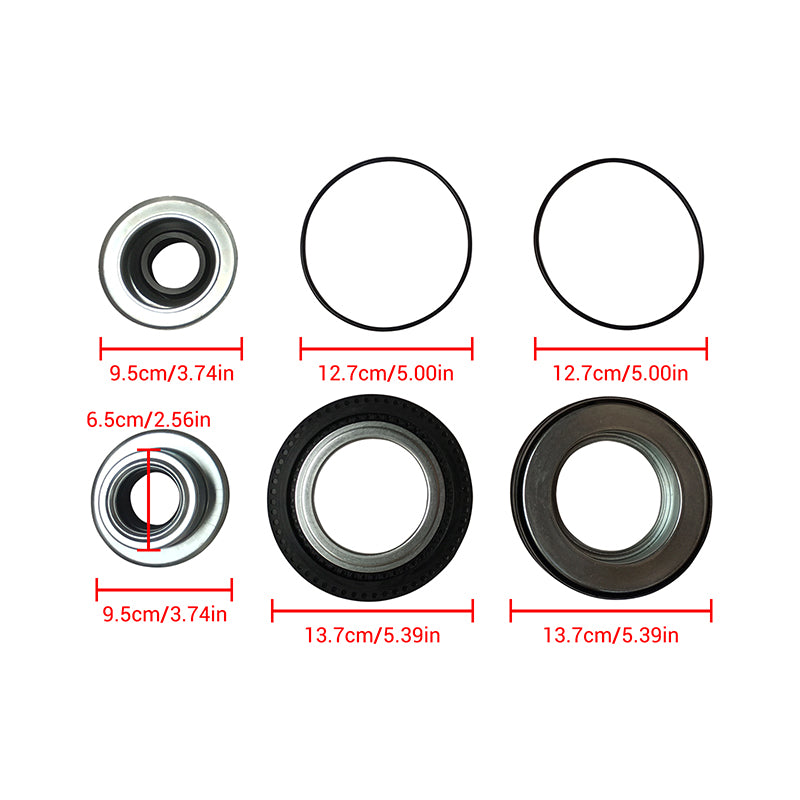 NINTE For Front Axle Vaccum Knuckle Seal & Hub O-Ring & Dust Seals Kit Compatible With Ford Super Duty F250 F350 F450 F550 Dana Super 60 (2005-2019)