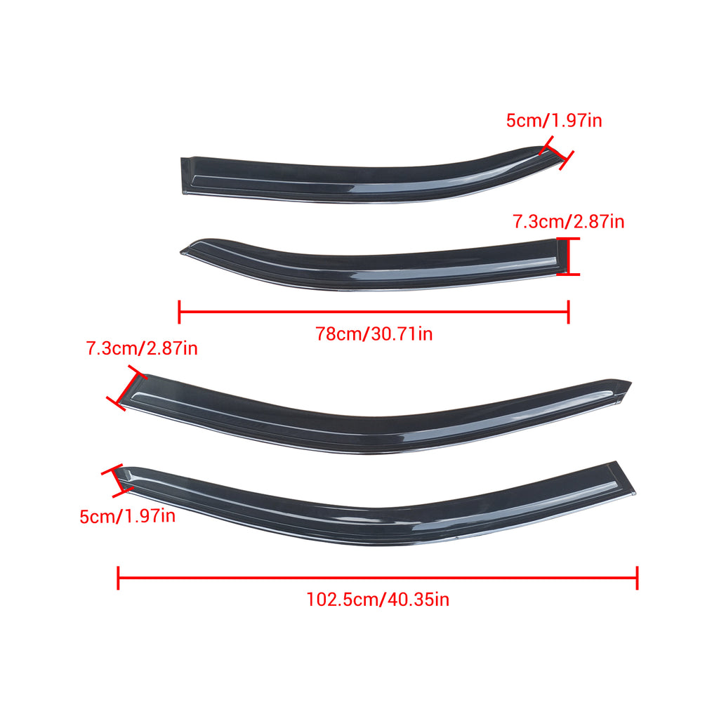 NINTE For 2014-2020 LEXUS IS250 IS350 IS200T VIP CLIP ON SMOKE WINDOW VISOR + BLACK TRIMFOR 2014-20 LEXUS IS250 IS350 IS200T VIP CLIP ON SMOKE WINDOW VISOR + BLACK TRIM