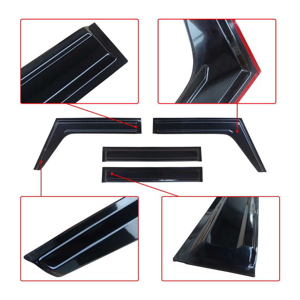 NINTE For 2020-2024 Land Rover Defender 90 110 130 Wind Deflector Set Front & Rear 4 Pieces No Drilling Fits