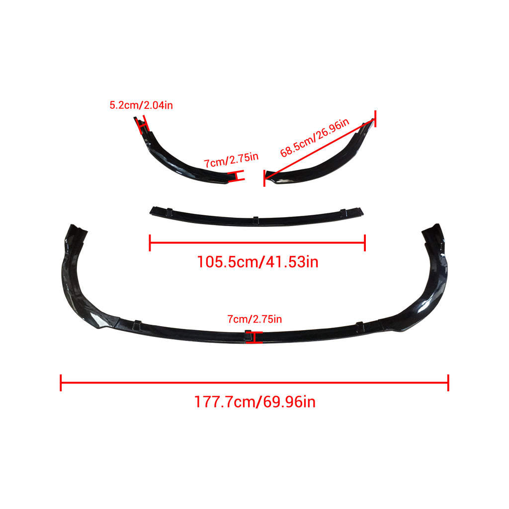 NINTE Front Bumper Lip For 2018-2023 Toyota Camry LE XLE