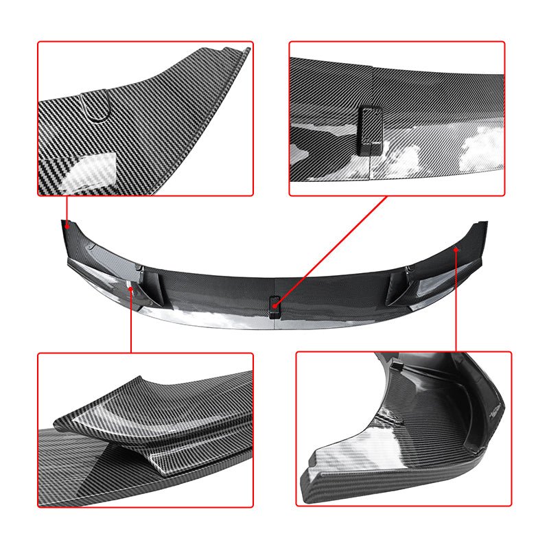 NINTE For 2011 - 2016 BMW 5 Series F10 M Sport Front Lip Bumper ABS 2Pcs Front Lip Splitter Kit - NINTE