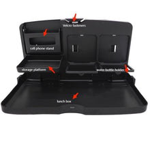 Cargar imagen en el visor de la galería, Ninte Travel Dinner Tray Foldable Dining Table For Universal Car Rear Seat Accessory