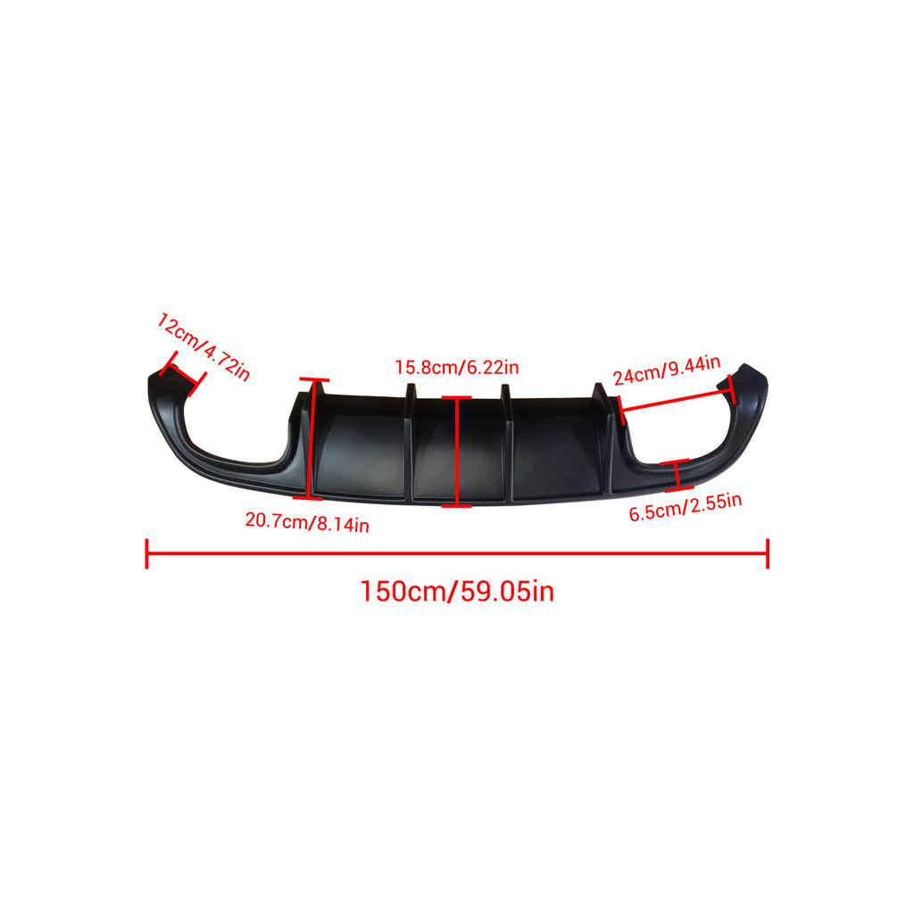 NINTE For 2015-2023 Dodge Charger Quad Exhaust Rear Diffuser NOT for Wide body