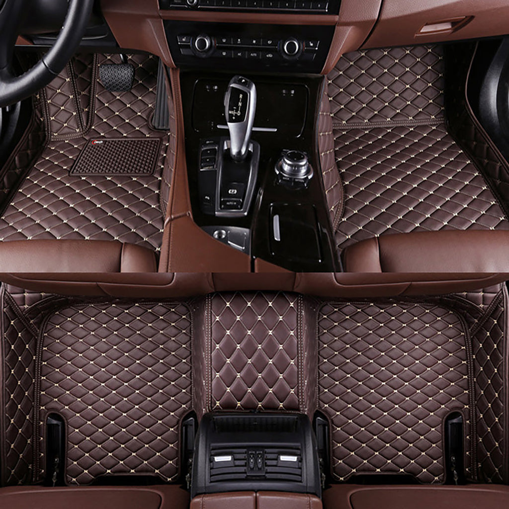 NINTE Floor Mat For 2020 2021 Audi Q7 Custom 3D Full Covered PU Leather Carpet