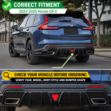 Cargar imagen en el visor de la galería, NINTE Rear Bumper Diffuser Lip Spoiler Kit Fit for Honda CR-V CRV 2023-2026 Gloss Black LED