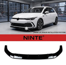 Charger l'image dans la galerie, NINTE Front Bumper Lip Splitter Fit For VW Golf MK8 GTI R-Line 2020+ Painted Gloss Black One Piece Without Logo