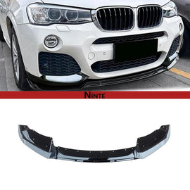 NINTE Front Lip for BMW 2014 - 2017 X3 F25 2015 - 2018 X4 F26 LCI M Sport Bumper Spoiler Splittber Body Kits Guard Front Chin Splitter 3 PCS - NINTE