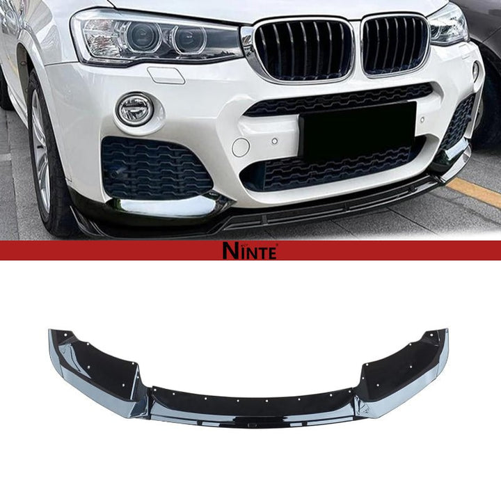 NINTE Front Lip for BMW 2014 - 2017 X3 F25 2015 - 2018 X4 F26 LCI M Sport Bumper Spoiler Splittber Body Kits Guard Front Chin Splitter 3 PCS - NINTE