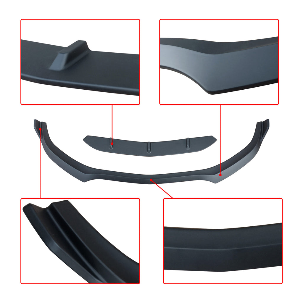 NINTE For 2015-2021 Mercedes Benz C63 Front Bumper lip B Style Splitter