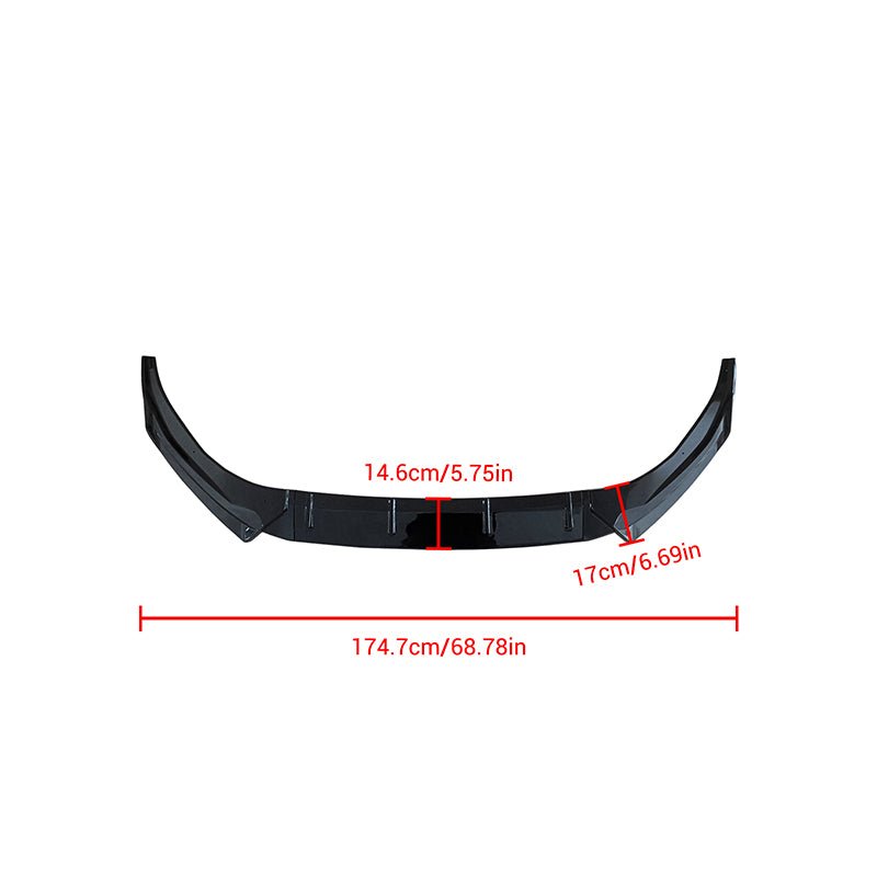 NINTE Front Lip For 2025+ Audi A3 8Y Sline Crystal Black - NINTE