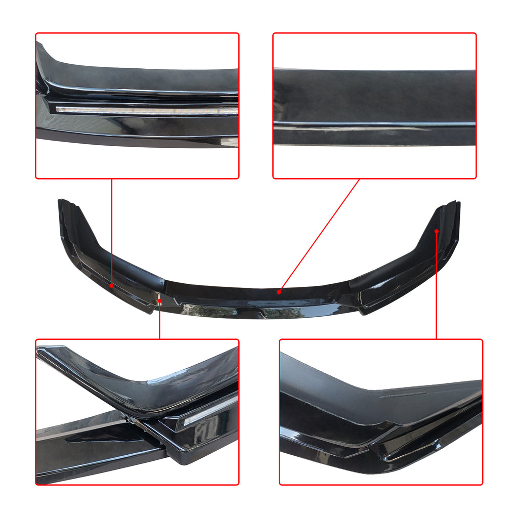 NINTE For 2017-2021 Honda Civic Si & FK7 Hatchback GR Style Front Bumper Lip Splitter