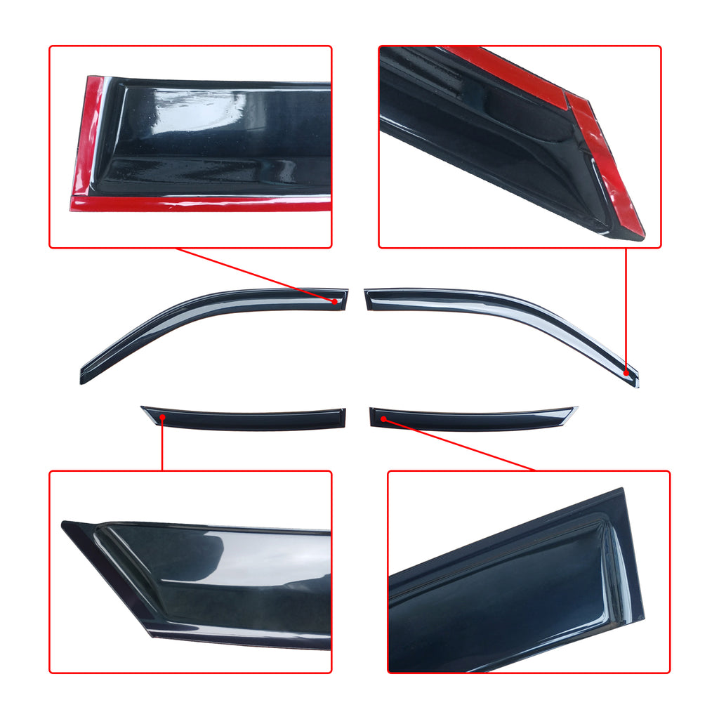 NINTE For 2022-2025 HONDA CIVIC SEDAN PREMIUM MUG STYLE WINDOW VISOR RAIN GUARD W/ CLIPS