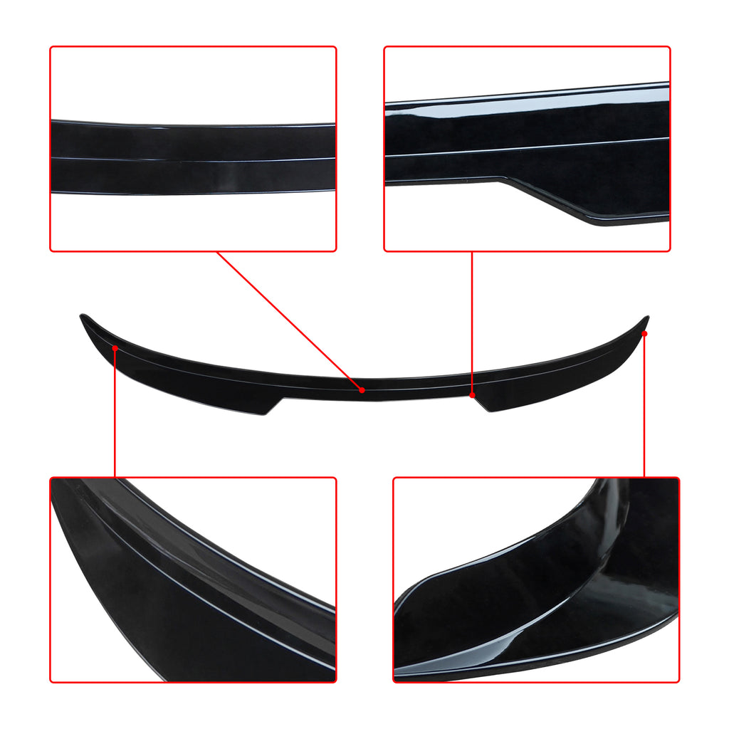 NINTE Rear Roof Spoiler Wing Fit For Ford Fiesta MK7 MK7.5 2008-2017 Painted Gloss Black One Piece Sport Style Without Logo - NINTE
