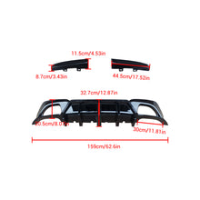 Charger l&#39;image dans la galerie, NINTE For 2019-2022 BMW G20 3 Series Rear Diffuser W/ LED Light NINTE Style Gloss Black