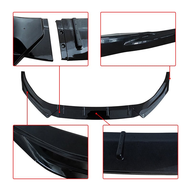NINTE Front Lip For 2025+ Audi A3 8Y Sline Crystal Black - NINTE