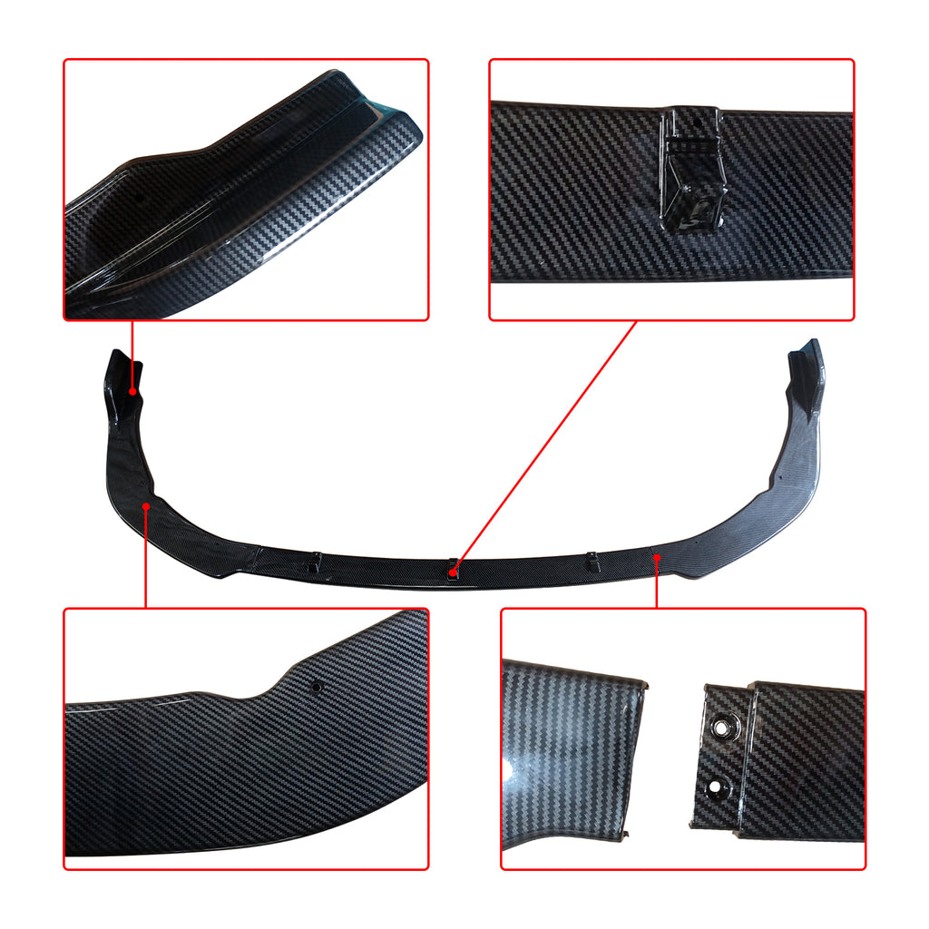 NINTE JDM V3 Front Lip For 2018 - 2020 Toyota Camry Front Bumper Lower Splitter - NINTE