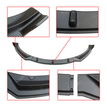 Cargar imagen en el visor de la galería, NINTE Front Lip For 2017-2023 Tesla Model 3 Sedan ABS 3 Pieces Front Chin Splitter Carbon Fiber Look