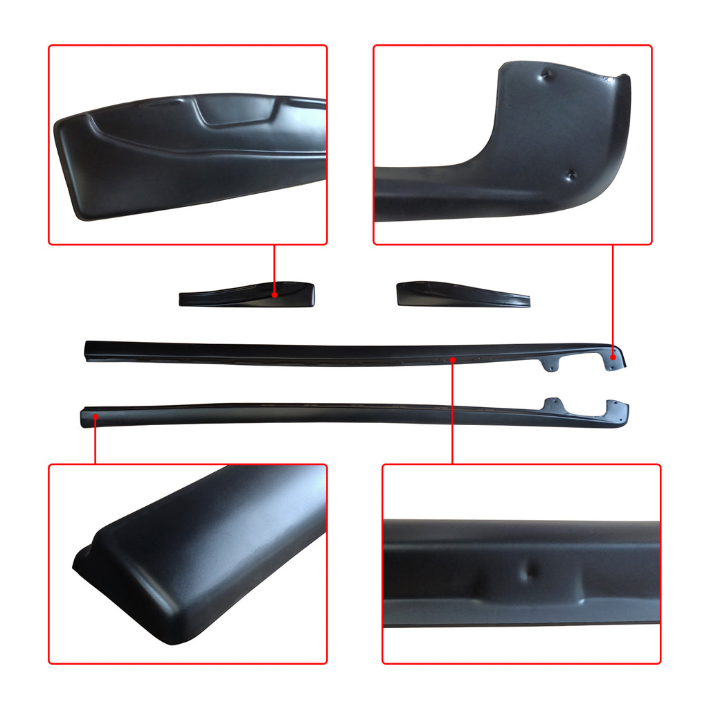 NINTE  For 2005-2013 Chevy Corvette C6 Z06 ABS Painted ZR1 Style Side Panels with Mud Flaps Side Skirts