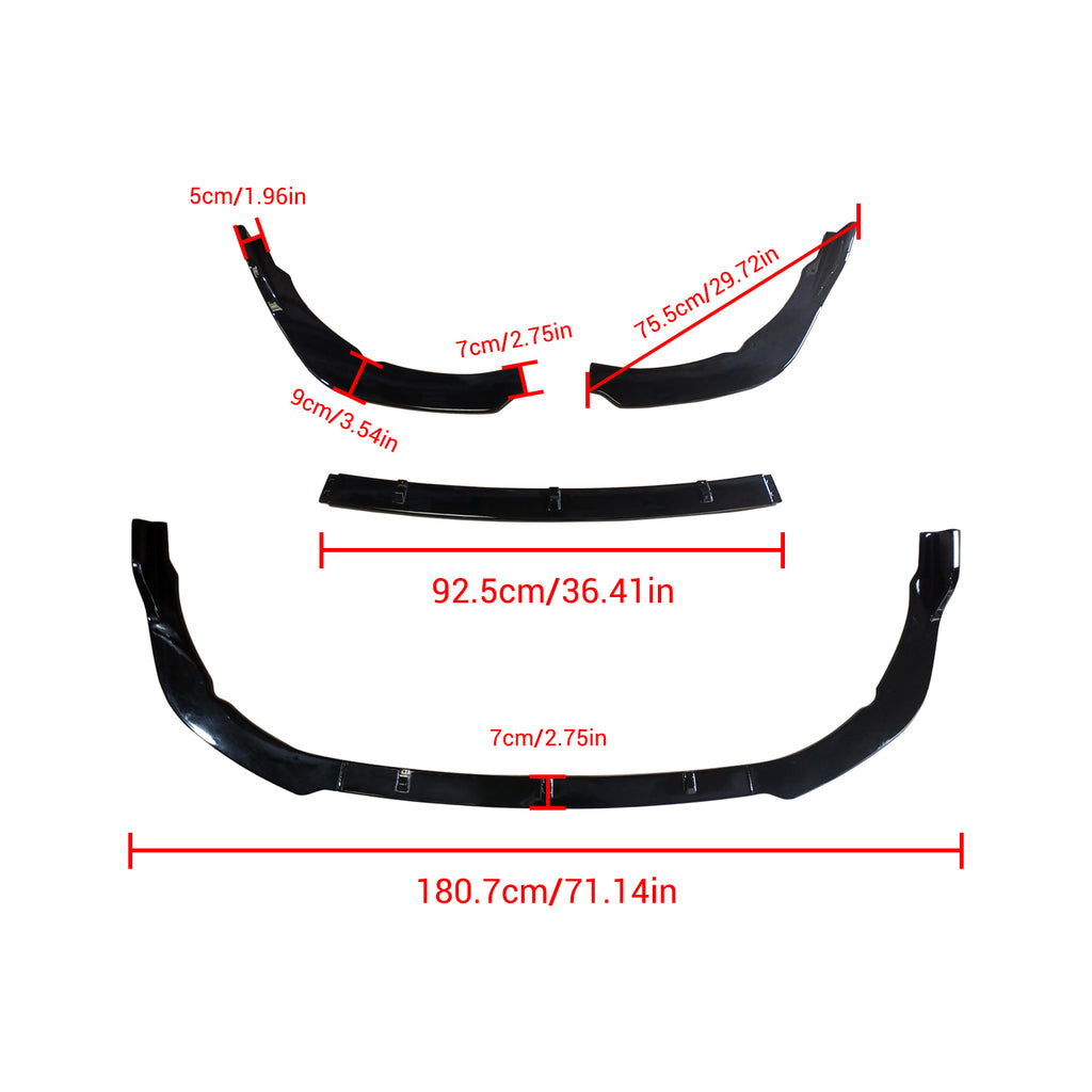 NINTE Front Bumper Lip For 2018-2024 Toyota Camry Sport SE XSE Lower Splitter