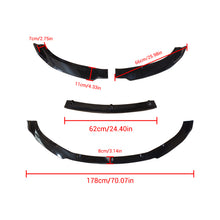 Cargar imagen en el visor de la galería, NINTE Front Lip For 2017-2023 Tesla Model 3 in 3 Pieces Sport Style Splitter