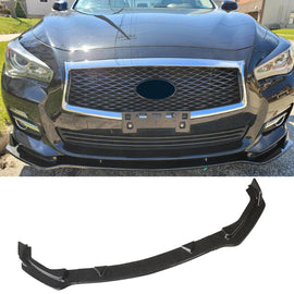 NINTE For 2014 - 2017 INFINITI Q50 Base Model Front Lip 3 PCS ABS Painted Bumper Lip Splitter - NINTE