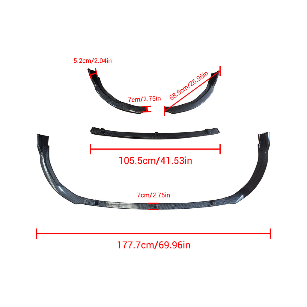 NINTE Front Bumper Lip For 2018-2023 Toyota Camry LE XLE