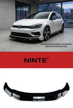 Charger l'image dans la galerie, NINTE Front Bumper Lip Splitter Fit For VW Tiguan MK2 R-Line 2021-2023 Painted Gloss Black One Piece Without Logo