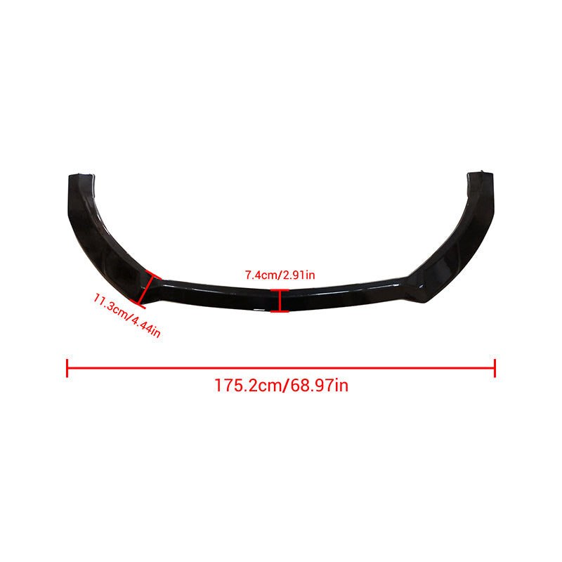 NINTE For 2015-2017 Ford Mustang Front Lip Front Bumper Splitters ABS Gloss Black