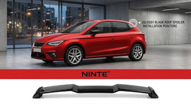 NINTE Rear Roof Spoiler Wing Fit For Seat Ibiza 6F 2017-2022 Painted Gloss Black One Piece Sport Style Without Logo - NINTE