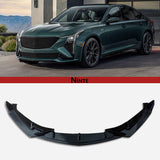 NINTE Front Lip For 2024-2026 Cadillac CT5-V 3PC Gloss Black Front Bumper Splitter