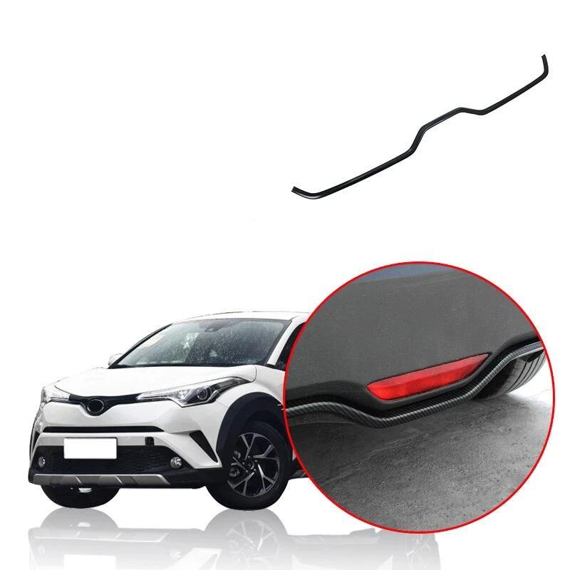 NINTE Toyota C-HR 2017-2019 ABS Carbon Fiber Rear Bumper Cover Trim Decoration - NINTE