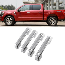 Charger l&#39;image dans la galerie, NINTE For 21-24 Ford F150 Bronco Door Handle Covers Overlay With Smart Key Holes Chrome