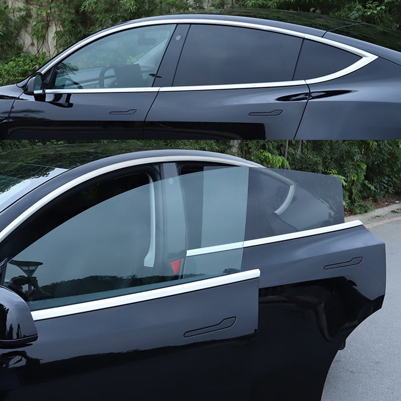 Ninte Window Strip For 2020 2021 Tesla Model Y Frame Strips Bar Cover Mod Trim Car Decorate