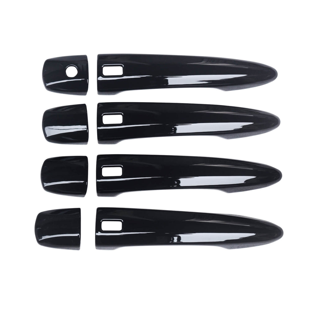 Ninte Door Handle Covers For 2021-2023 Nissan Rogue Abs Gloss Black Pair 4 Holes Handle Cover