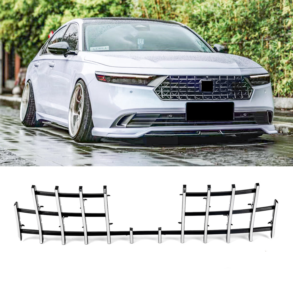 NINTE For 2023 2024 Honda Accord Front Mesh Grille Vent Trim Bar Add-on Insert